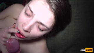 Уговорил сестру на секс по быстрому, и трахнул ока одни дома